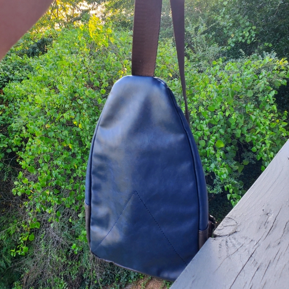 Navy Sling Backpack - Picture 2 of 4